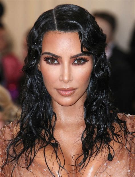 kim kardashian wet hair.